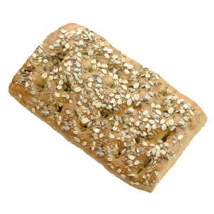 FOCACCIA ARTIGIANALE AI GRANI ANTICHI E MULTICEREALI RETTANGOLARE